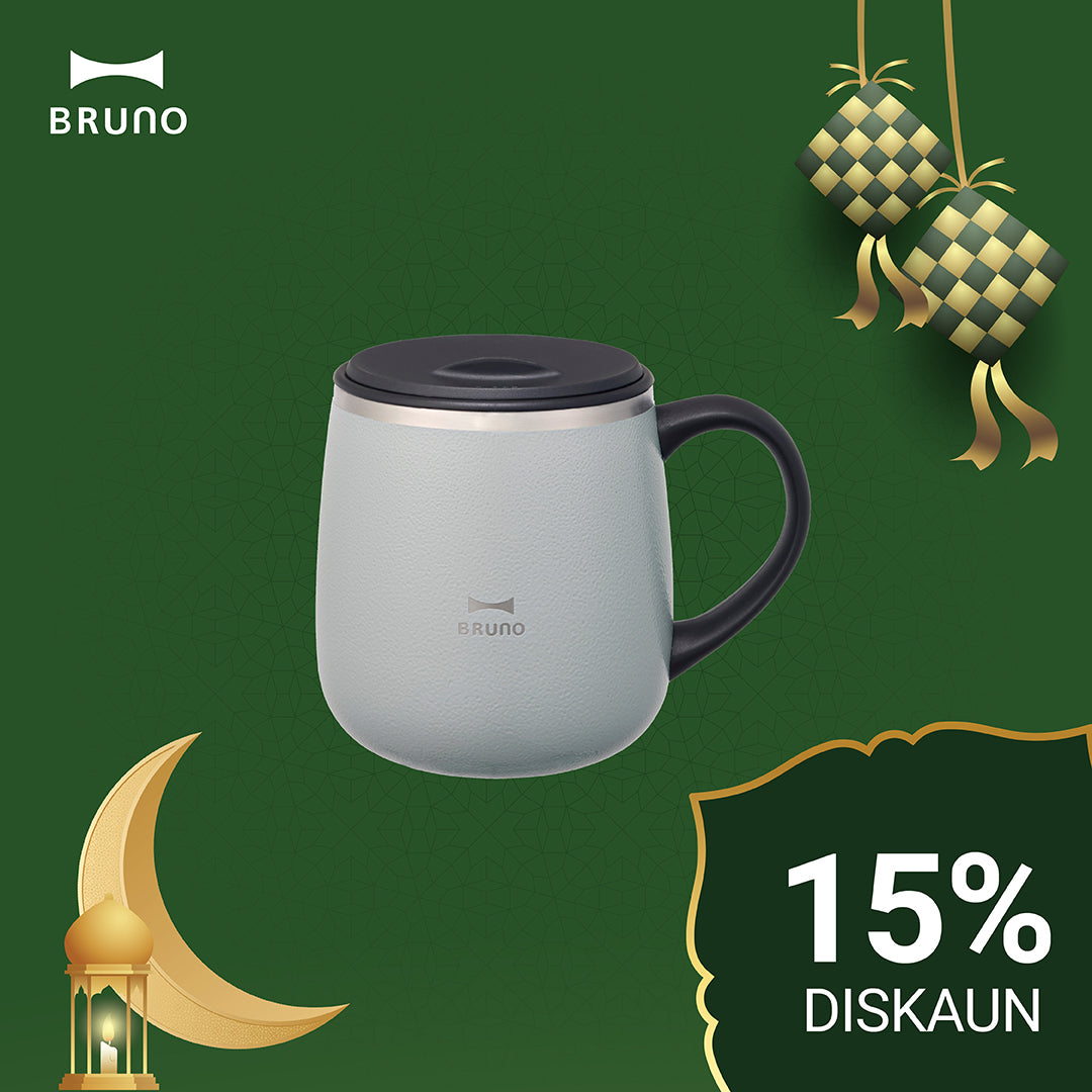 Stainless Steel Mug with Lid - Short