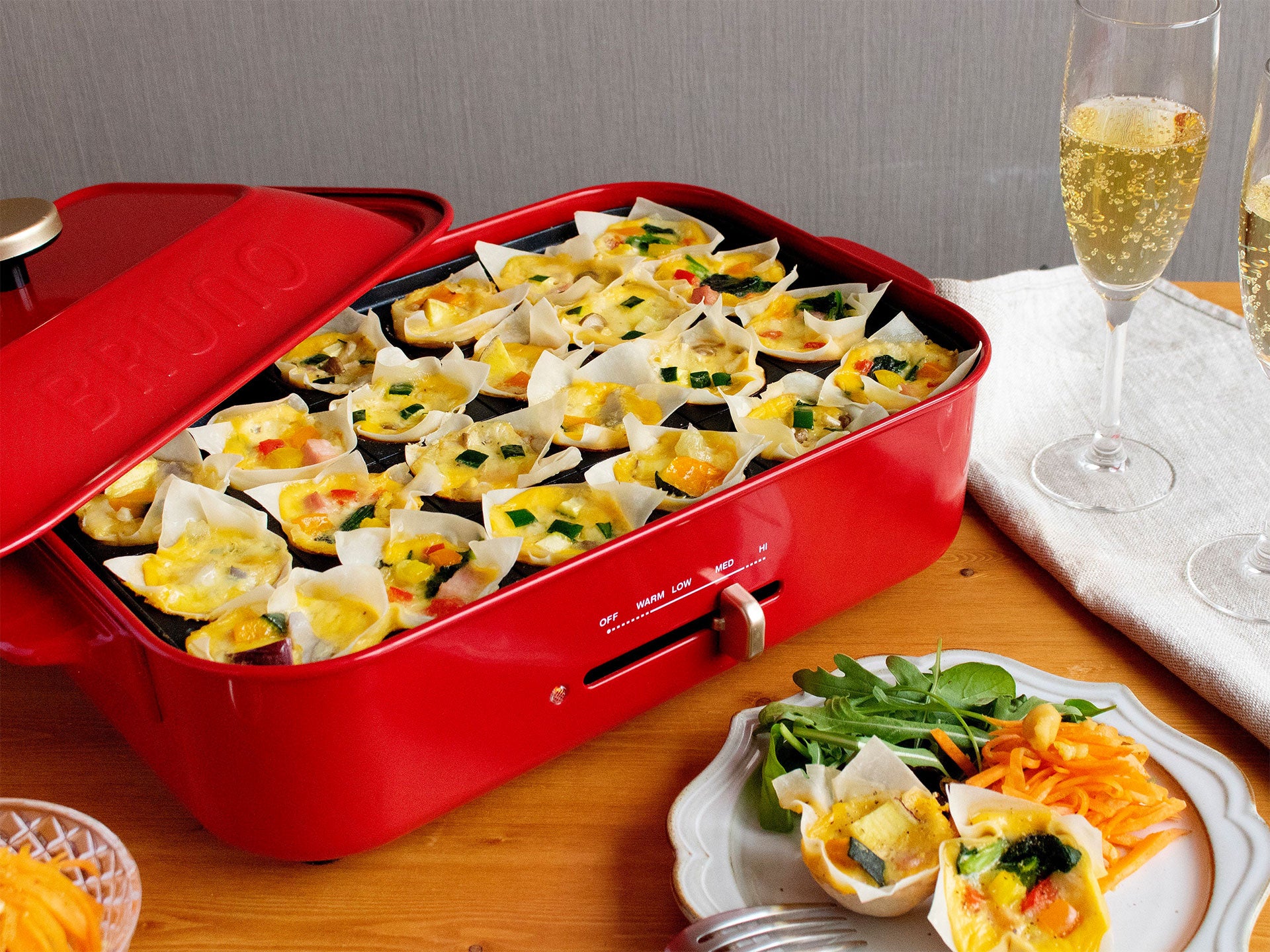 Mini Quiches 3 Ways Recipe for Bruno Compact Hotplate