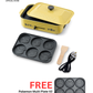 BRUNO COMPACT Hotplate in Yellow (Pokemon)