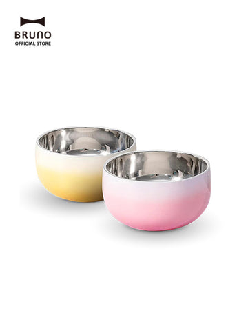 [GWP] BRUNO YELLOW & PINK FORTUNE GRADIENT DOUBLE - WALL BOWL