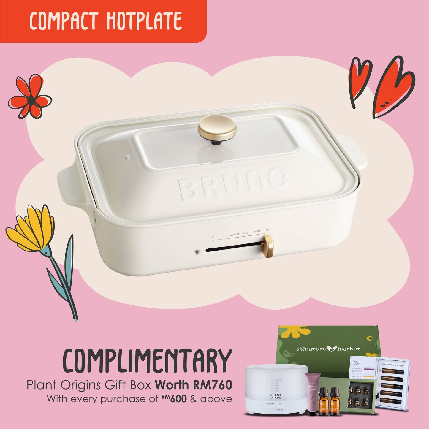 Compact Hotplate in White