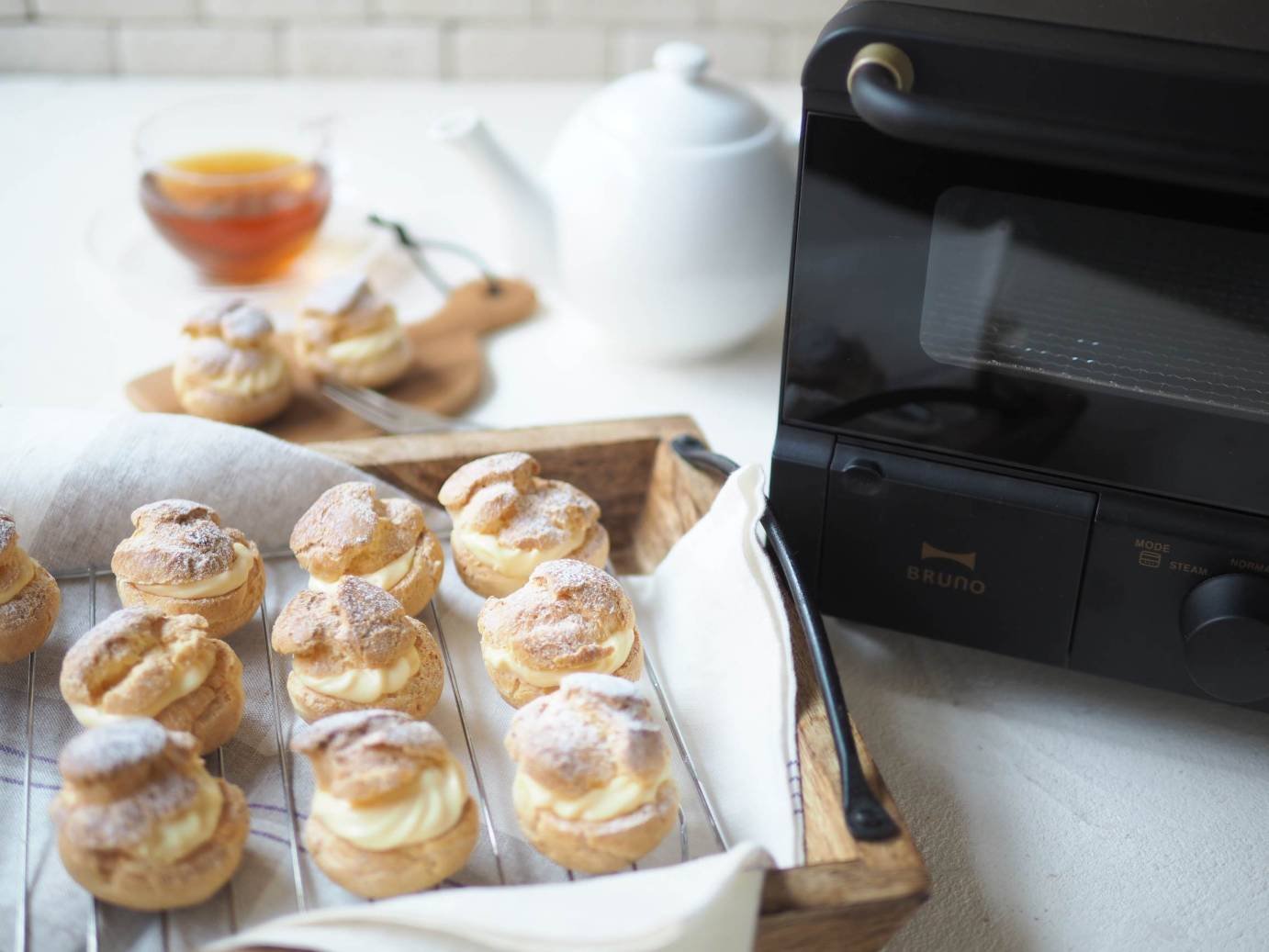 Petit Cream Puff Recipe for Bruno Steam & Bake Toaster